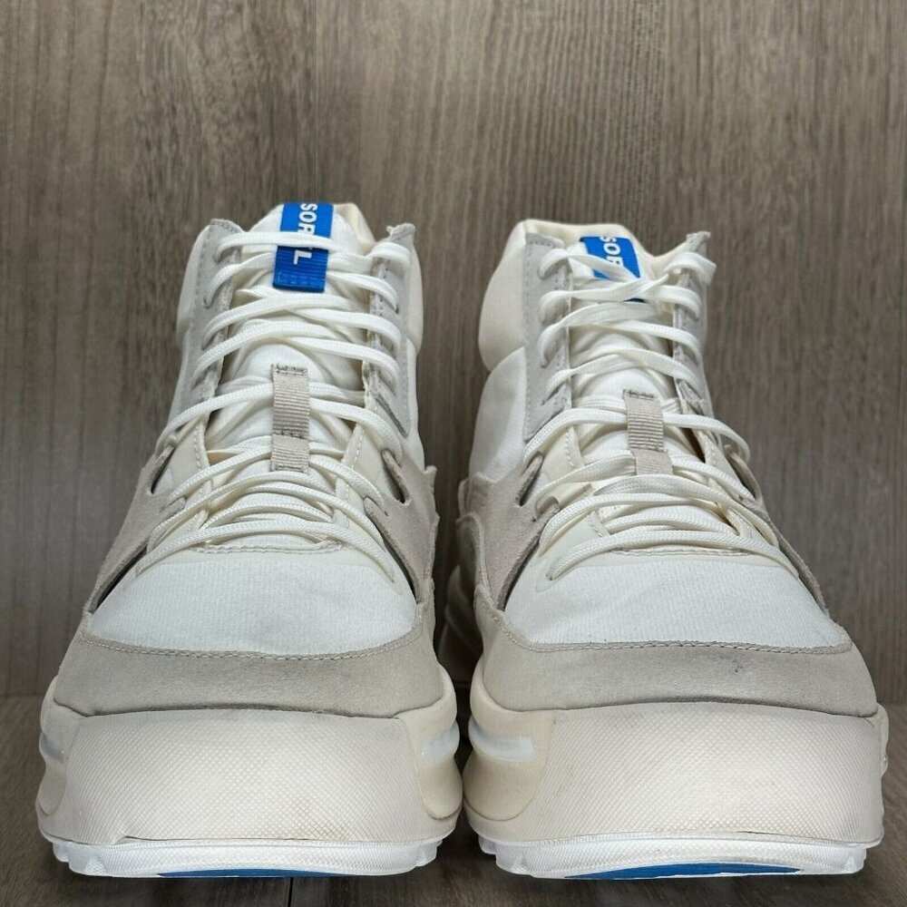 Sorel Shoes Womens Sz 12 Out N' About 503 Lace Up Mid Sneaker Suede Off White - Picture 3 of 12